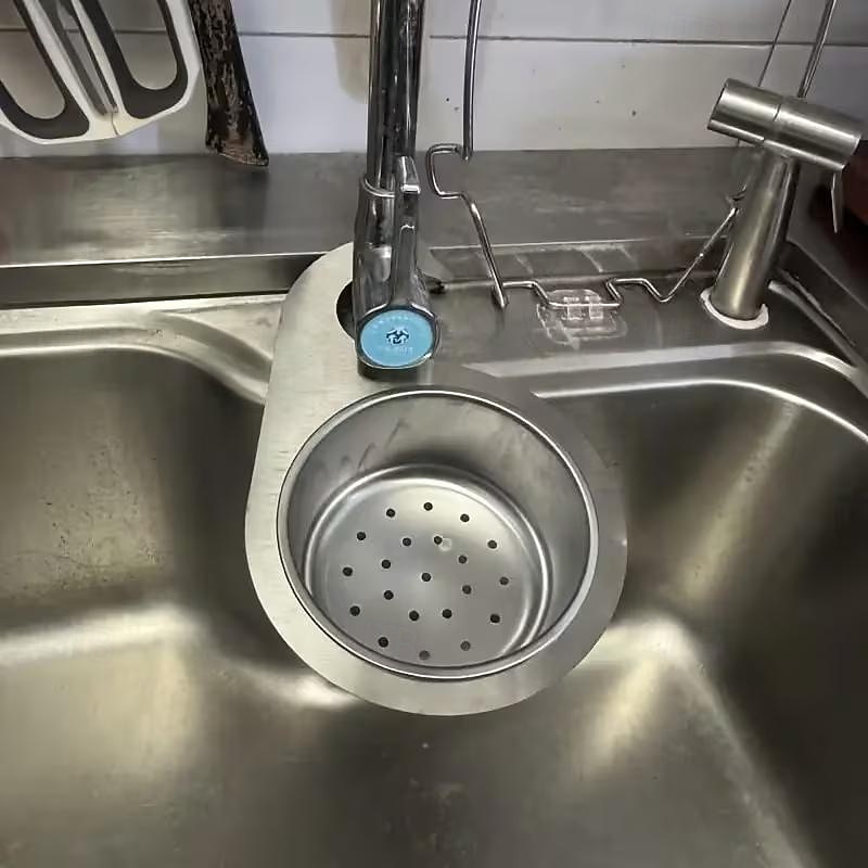 4 stk. kraftig avløpskurv i rustfritt stål til undervasken - plassbesparende kjøkkenorganisator med enkel rengjøring, solid konstruksjon, elegant design, moderne oppvaskkumtilbehør til kjøkken 2026 - $15.99 –P3