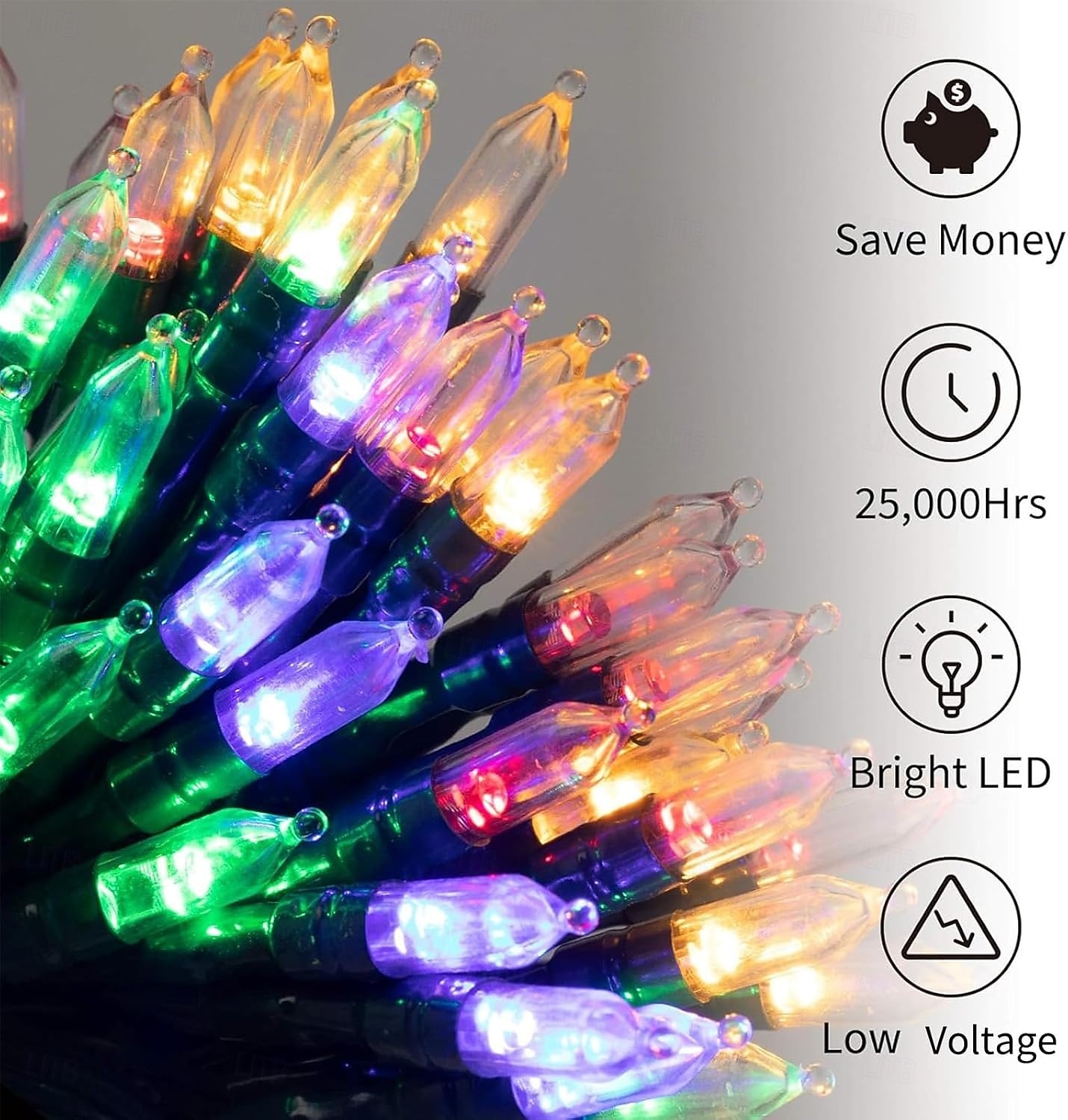 Waterproof Battery Operated String Light Mini Lights 33Ft 100 Leds 8 Function Timer Remote Control Indoor Bedroom Valentine's Day New Year  Halloween Wedding Party Atmosphere Decorative Light 2026 - $17.49 –P10