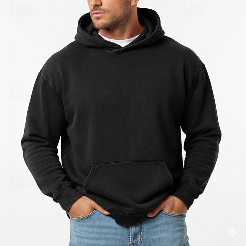 Per uomo Felpa con cappuccio Maglione Nero Rosa Verde militare Viola Caffè Con Cappuccio Semplice Tasca a marsupio Casuale Quotidiano Sport & Outdoor Vintage Cool Abbigliamento Sportivo Primavera del 2026 a $39.99 –P4