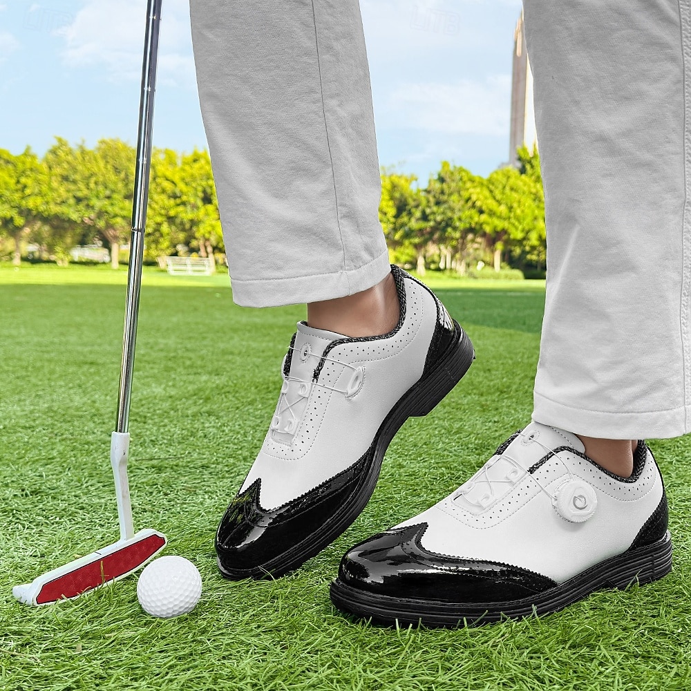 Heren golfschoenen – comfortabel wit en bordeauxrood design voor optimale prestaties en stijl op de golfbaan. 2026 - $79.99 –P35