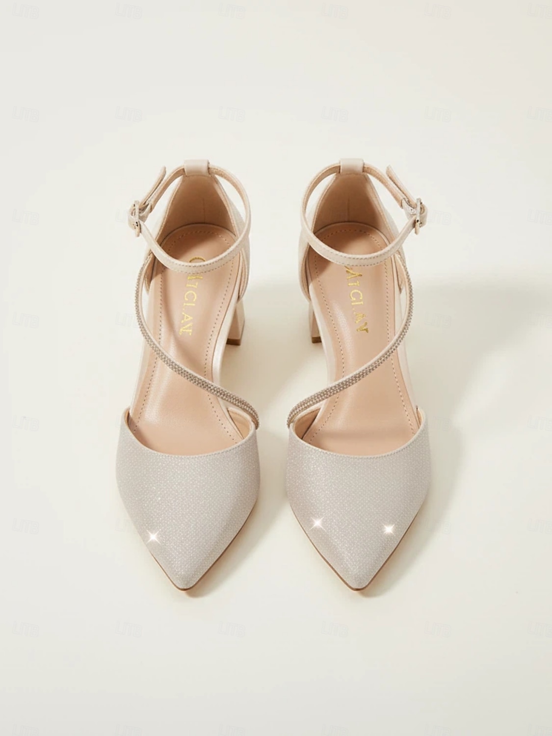 Damskie Buty ślubne Buty pumpy Bling Bling Buty Sandały na obcasie Buty musujące Codzienny Impreza Ślub Jednokolorowe Obcasy ślubne Buty druhny Kryształ górski Masywny obcas Nasek w szpic Elegancja 2026 - $32.99 –P2