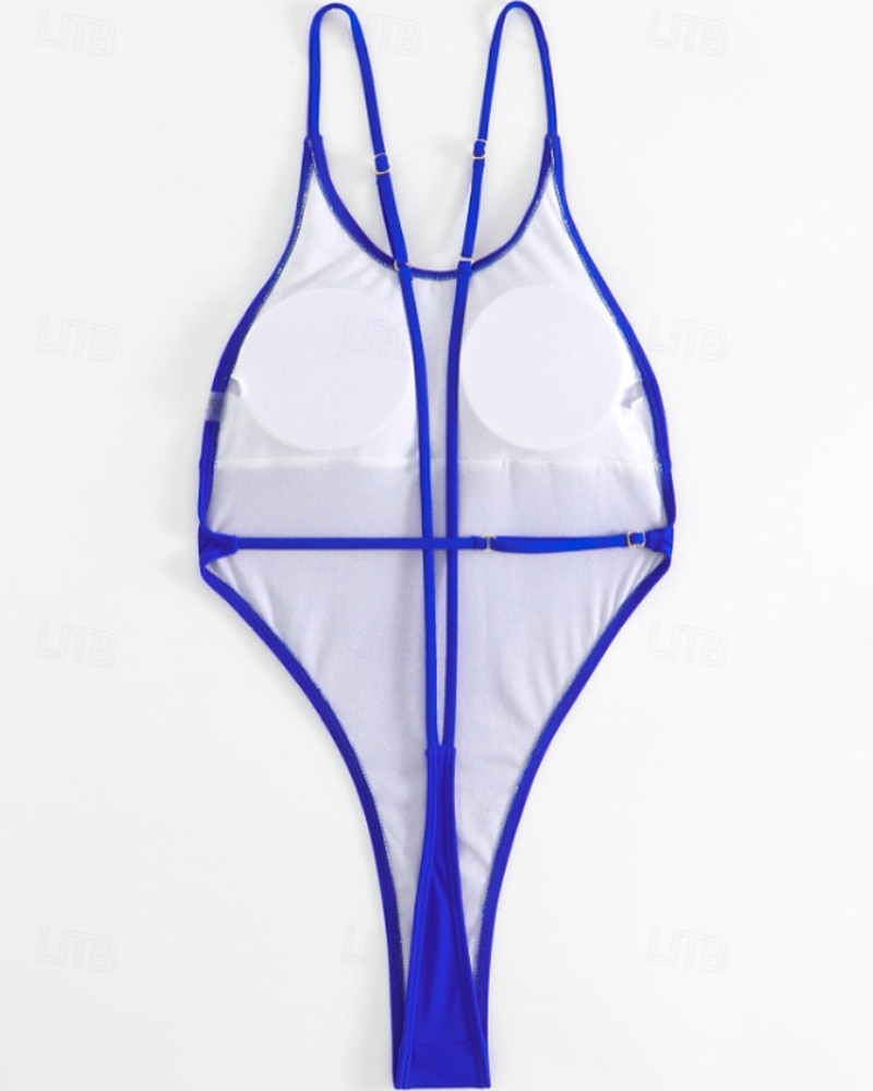 Per donna Costumi da bagno Intero Costume da bagno Perizoma intero Senza schiena Vacanza Abbigliamento da Spiaggia Tinta unica Girocollo Senza Maniche Costumi da bagno del 2026 a $9.49 –P7