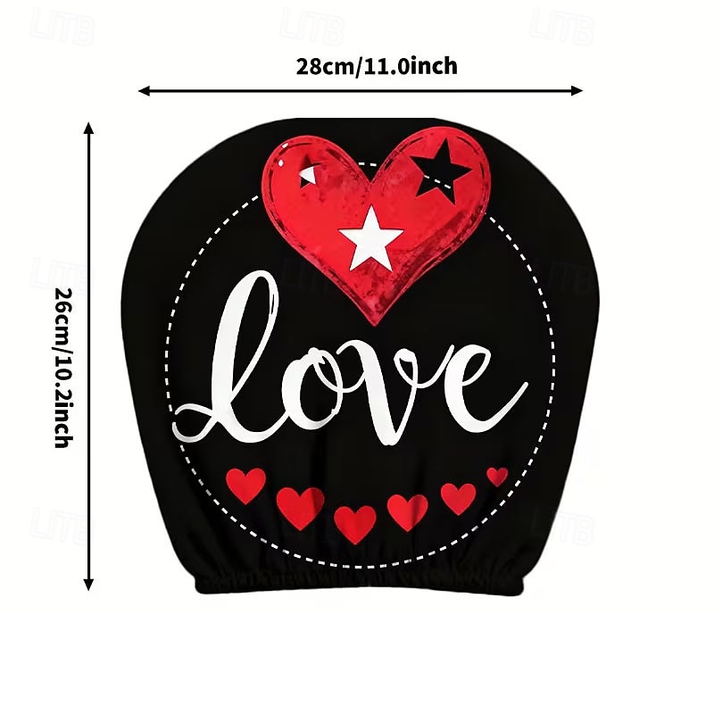 2pcs Cute Flower Love Heart Print Headrest Covers, Valentine's Day Heart-Eyed Girl Car Headrest Protector, Interior Decor, No Filling, Easy to Install and Wash, Suitable for Long-Distance Travel Naps 2026 - $14.99 –P24