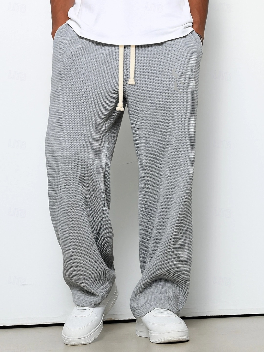Homme Pantalon de survêtement droit Pantalon gaufré Cordon de serrage Treillis Respirant Longueur complète Occasionnel Quotidien Lisse Marron Sapin Noir Micro-Élastique de 2026 ? $25.99 –P15