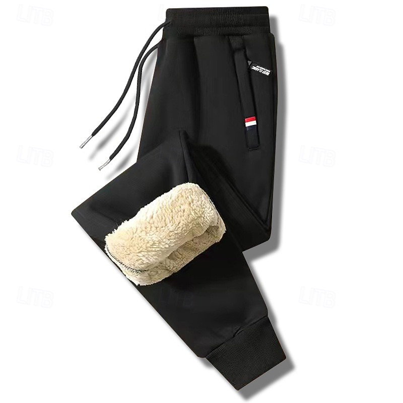 Homens Sherpa Calças de lã Calças Esportivas Corredor Calças Bolsos Com Cordão Cintura elástica Tecido Conforto Quente Esportes Diário Moda Casual Preto Cinzento Micro-Elástica de 2026 por $18.99 –P7