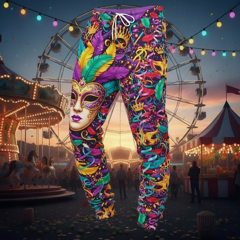 Per uomo Pantaloni da tuta Joggers Pantaloni Coulisse Tasca Elastico in vita Grafico Comodità Traspirante Quotidiano All'aperto Carnevale Vacanza Moda Giallo Viola chiaro Micro-elastico del 2026 a $24.99 –P5