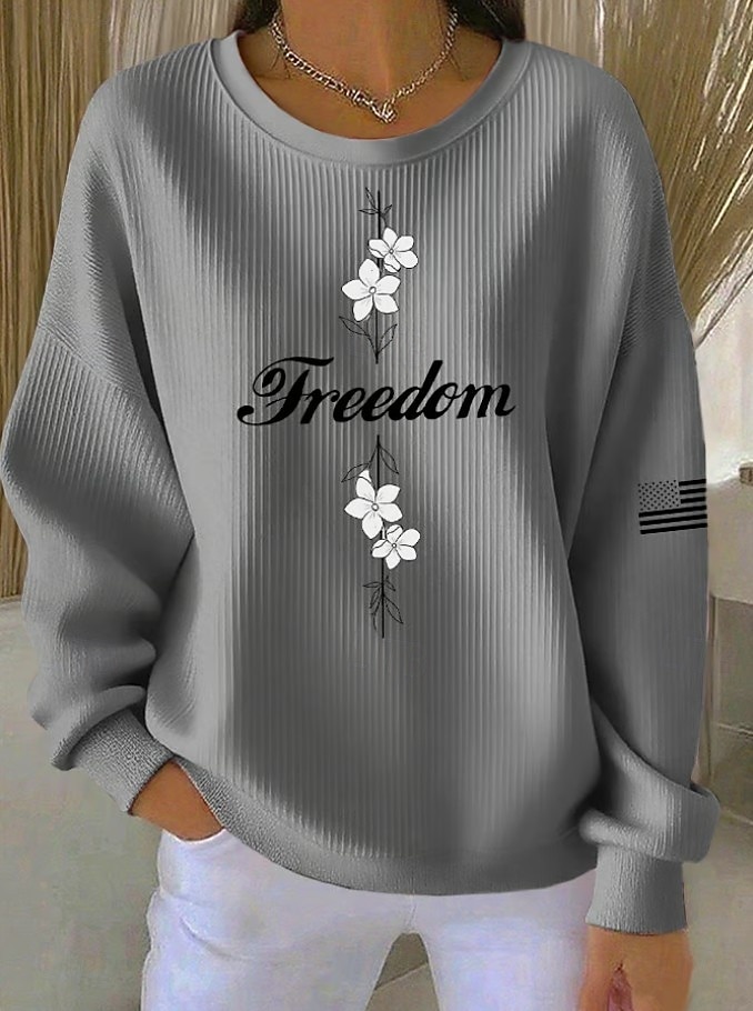 Mujer Pullover Estampado Graphic Letra Cálido Clásico Casual Manga Larga Cuello Barco Tops regulares Casual Hogar Calle Azul Piscina Amarillo Claro Rosa Claro Bleu Ciel Negro Primavera Otoño 2026 - $29.99 –P5