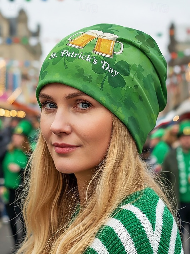 berretto da donna per il giorno di San Patrizio, misto cotone e poliestere, vari modelli con trifogli e grafiche festive, perfetto per le feste e per l'uso quotidiano del 2026 a $11.99 –P2