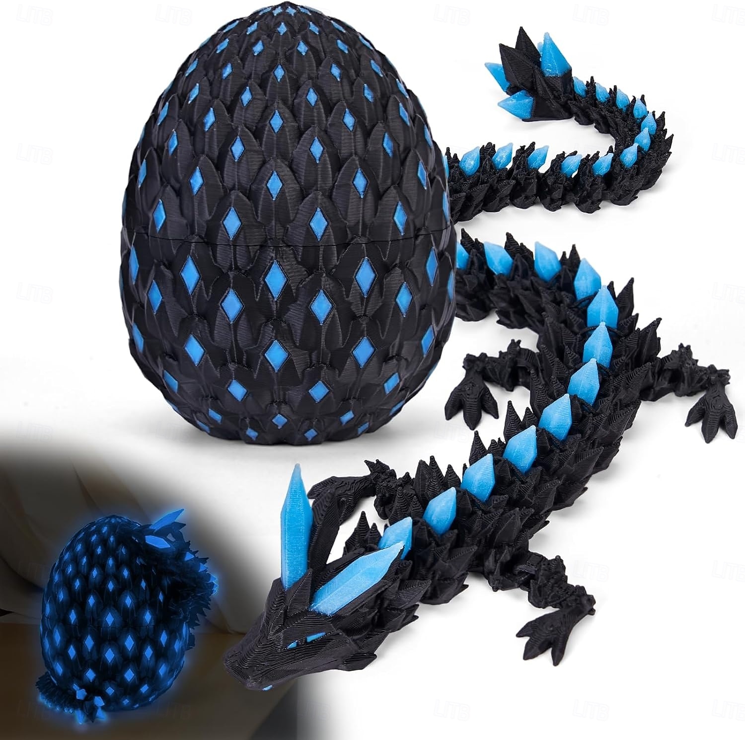 Easter 3D Printed Dragon Eggs Glow in The Dark Articulated Dragon Toys Cool Dino Fidget Toy Animals Dinosaur Eggs Stocking Stuffers for 4-6 5-7 8-12 Teens Girls Kids Boys Kids 2026 - $21.99 –P1