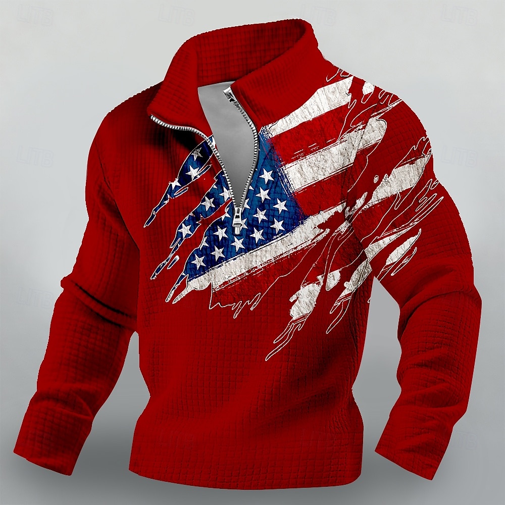 4. Juli 2026 250. Gedenktag Herren Designer US Flagge Hoodie Sweatshirt Freizeit Outdoor Alltag 2026 - $33.99 –P3