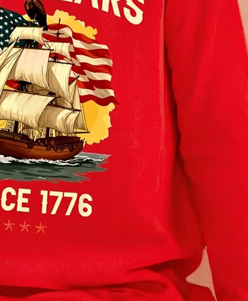 Unisex Fete 3D Grafic Steag A 250-a aniversare Steagul american al SUA pentru copii Tricou Manșon Lung Tipărire 3D Vară Toamnă Sport Modă Șic Stradă Copii 4-12 ani Stil Nautic Casual Zilnic În aer 2026 - $14.99 –P4
