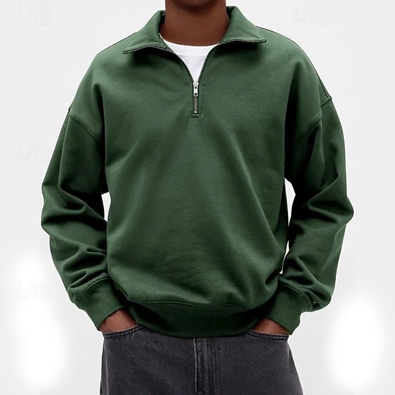 Men's Sweatshirt Pullover Hoodie Sweatshirt Quarter Zip Sweatshirt White Purple Standing Collar Plain Quarter Zip Casual Daily Sports & Outdoor Streetwear Cool Sportswear Spring &  Fall Clothing 2026 - $24.99 –P9