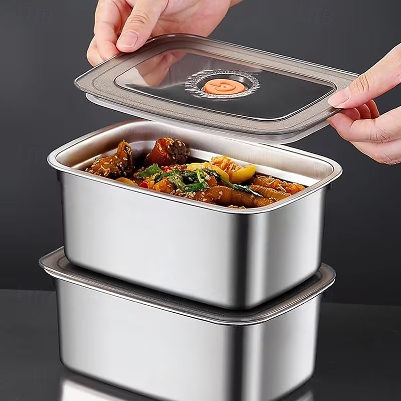 6-delade 50.72oz rostfria matförvaringsbehållare, lunchlådor för kylskåp och frys, hållbart köksförvaringsset 2026 - $35.99 –P10