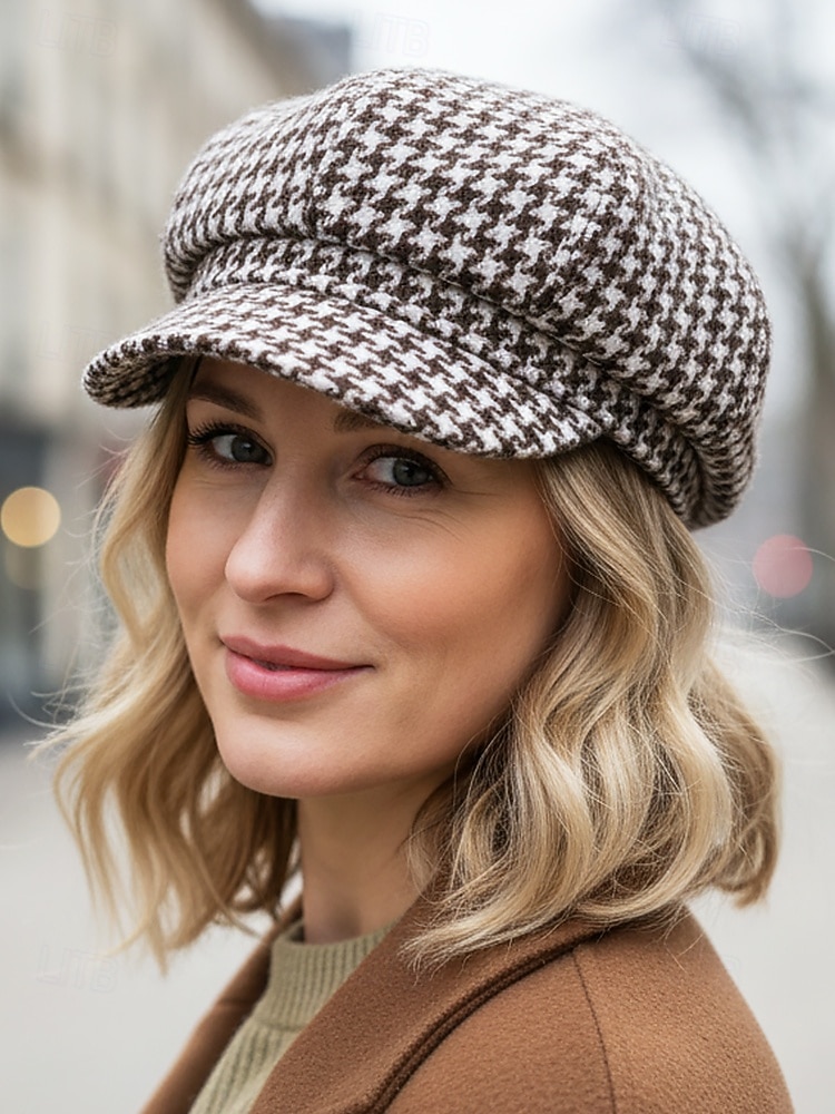 Dámská polyesterová čepice s pepito vzorem – elegantní vintage design, více barev, stylová a pohodlná pro každodenní nošení 2026 - $11.99 –P1