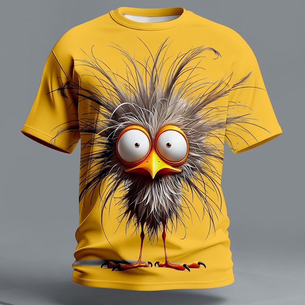 Homme Oiseau Grincheux T-shirt Manche Courte T-shirt Impression 3D Col ras du cou Chemise Exagéré Designer Soirée Fête Bleu Noir Jaune Été Printemps Vêtement Tenue S M L XL XXL XXXL de 2026 ? $21.99 –P5