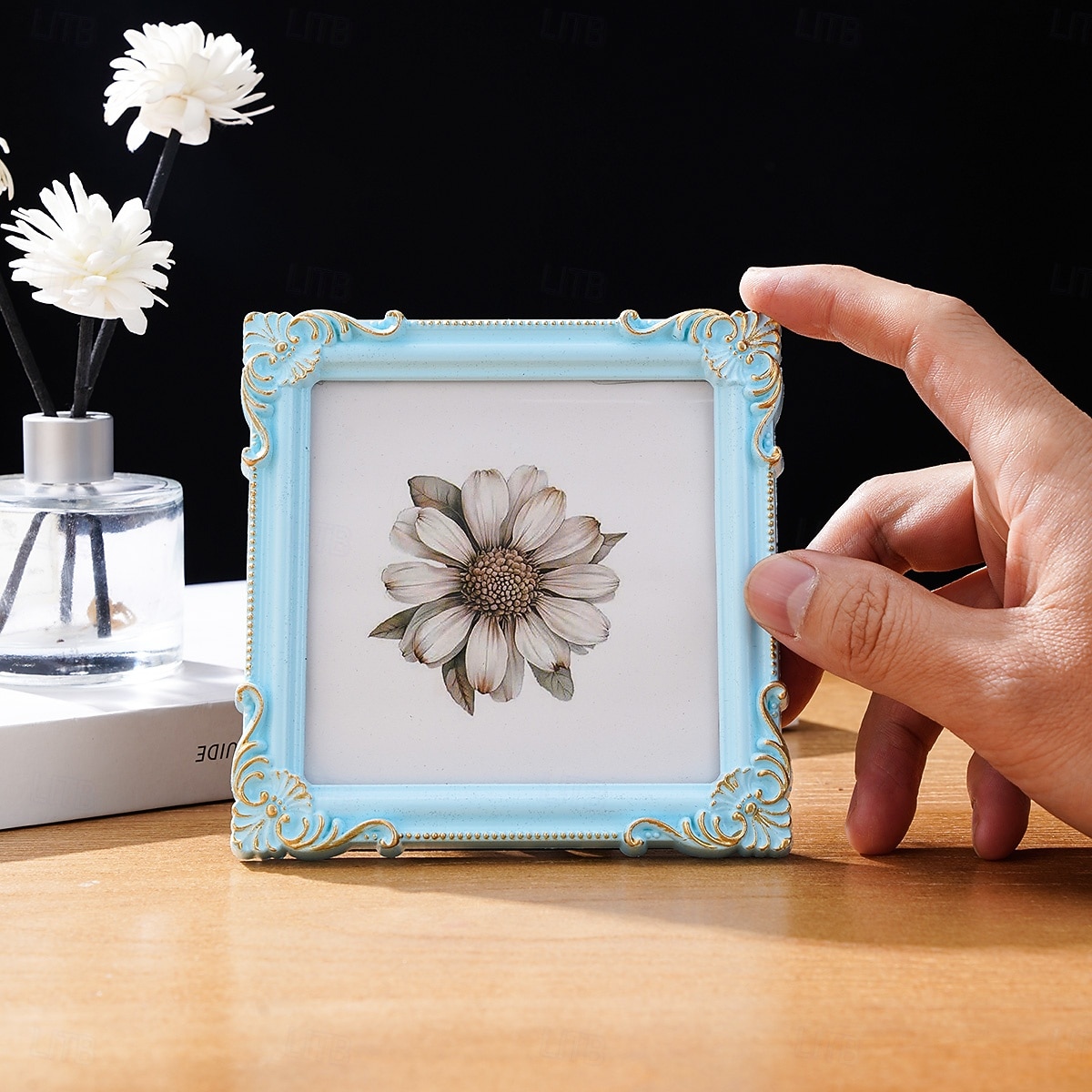 Cadre photo décoratif à motif tridimensionnel de style européen (1 pièce), idéal pour la décoration de photos dans une chambre ou un bureau, accessoire de photographie et décoration murale. de 2026 ? $15.99 –P15
