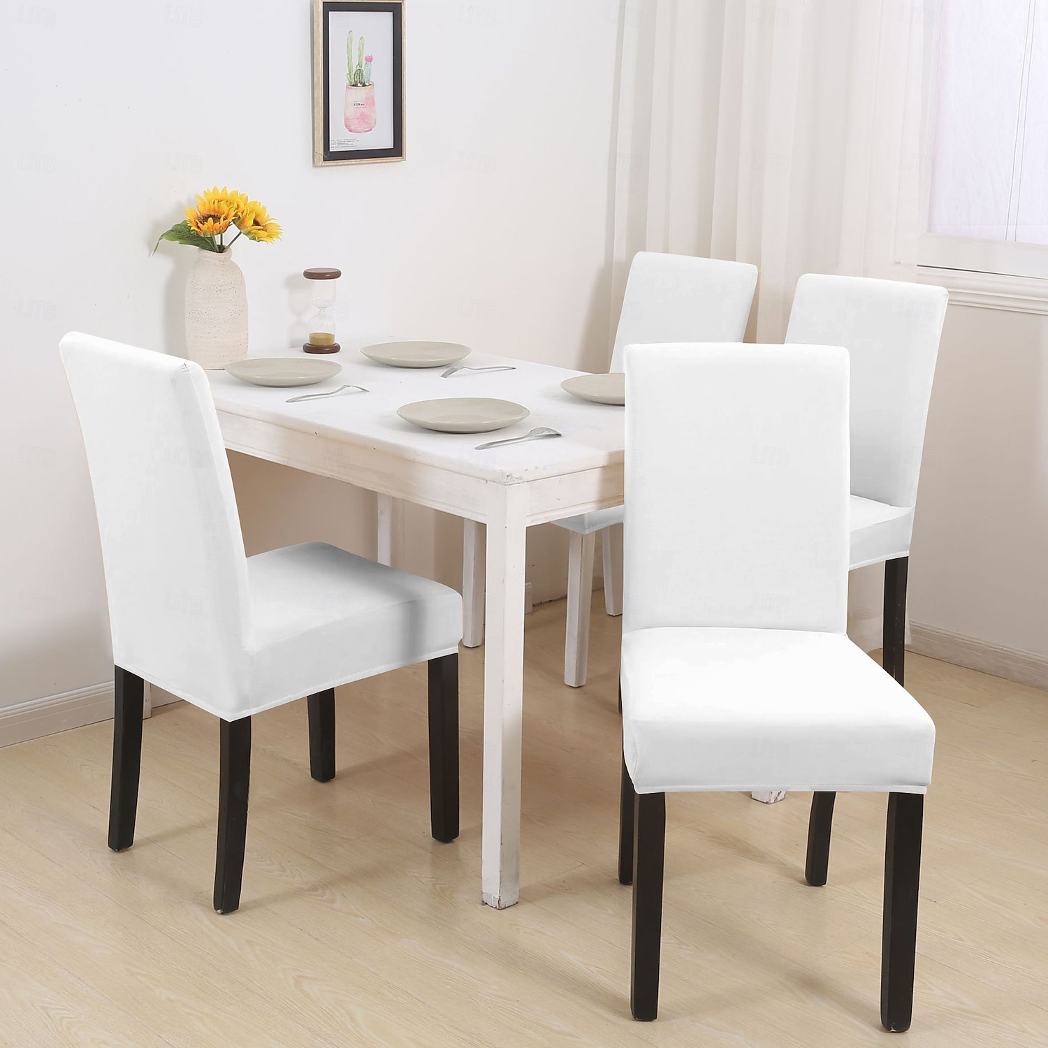 2026年 1枚の無地の椅子カバー、伸縮性のあるキッチンチェアカバー/レストランチェアカバー、取り外し可能で洗濯可能、自宅、ホテル、宴会での使用に適しています。  コレクション – $28.99 –P7