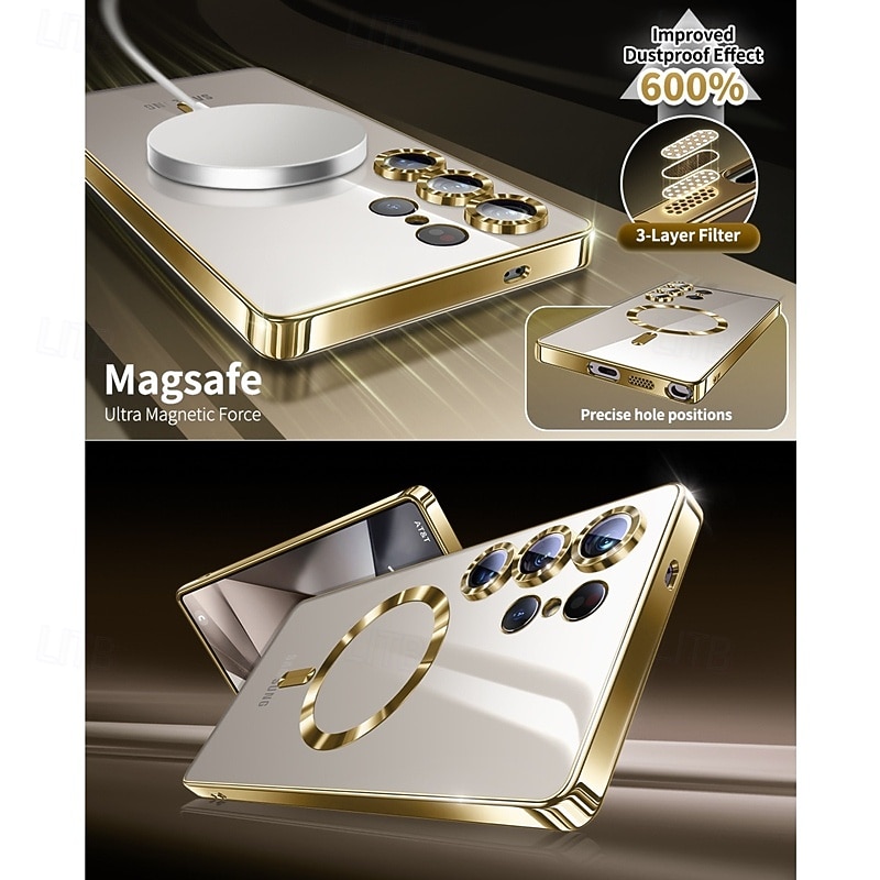 telefon Ügy Kompatibilitás Samsung Galaxy S26 Ultra Plus S25 S25 él S24 S23 S22 Plus Ultra Fekete tok Átlátszó Mágneses Ütésálló Retro TPU 2026 - $12.99 –P4