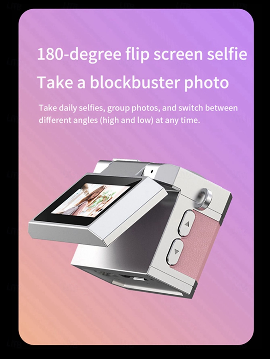 New Thumb-Sized Flip Screen Mini Camera Retro Digital Camera Mini with Lanyard 180 Flip Screen Video Mode Multi-Style Beauty Filters Valentine's Day Gift 2026 - $38.99 –P9