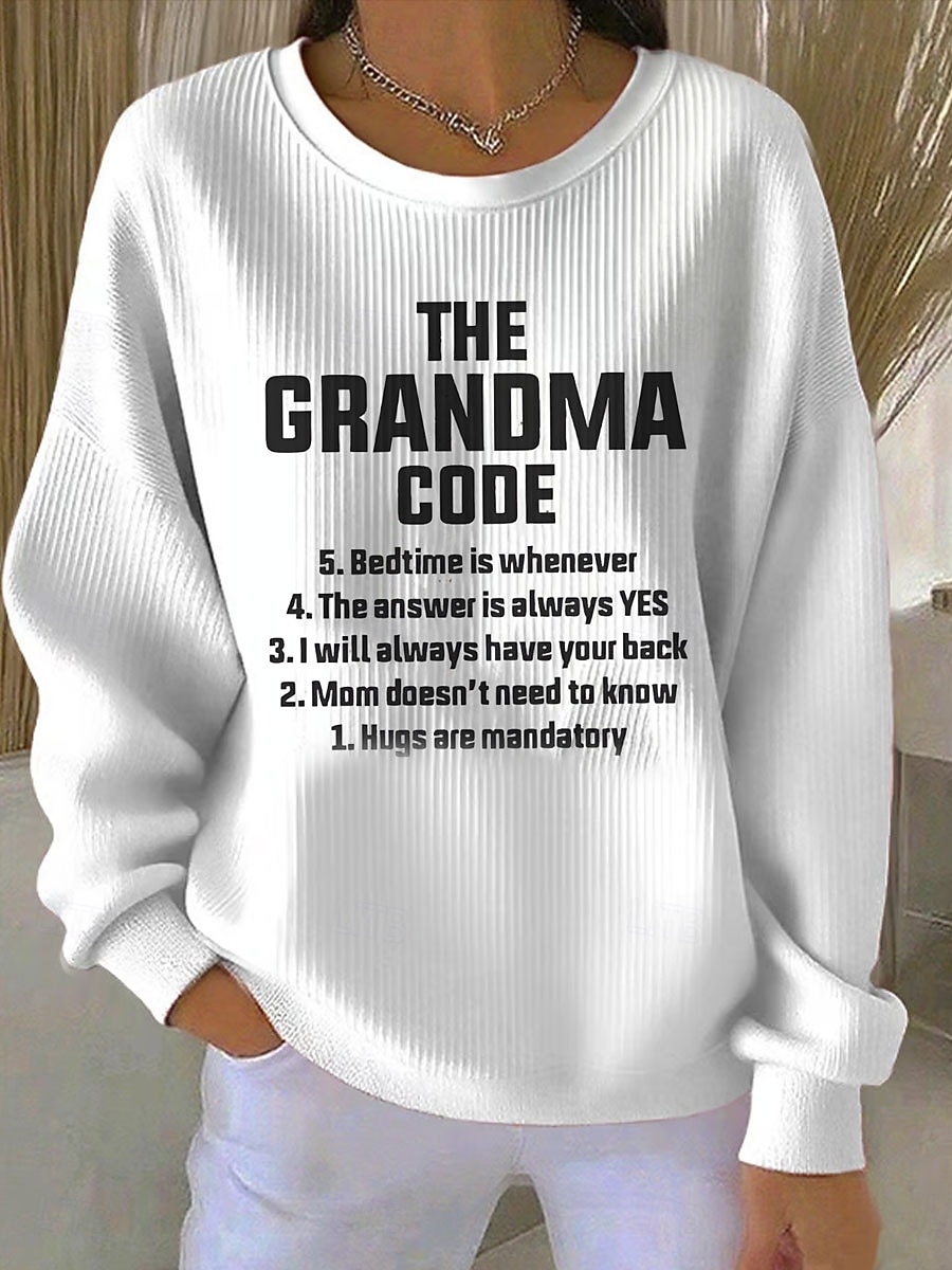 Per donna Pullover Stampato Grafico Lettera Caldo Classico Casual Manica Lunga Girocollo Top Regolari Casuale Casa Streetwear Blu Nero Bianco Viola Beige Primavera Autunno Inverno del 2026 a $29.99 –P1