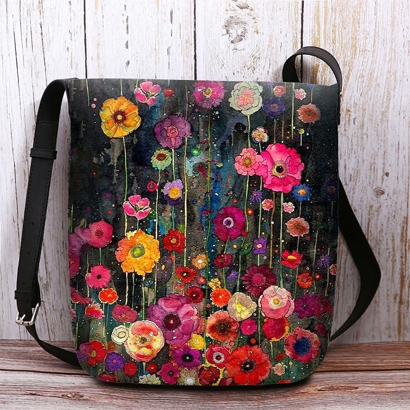 Женская сумка через плечо из бархатистого полиэстера с узорами в виде древа жизни и цветов, различные варианты дизайна для повседневного и бохо-стиля 2026 - $19.99 –P13