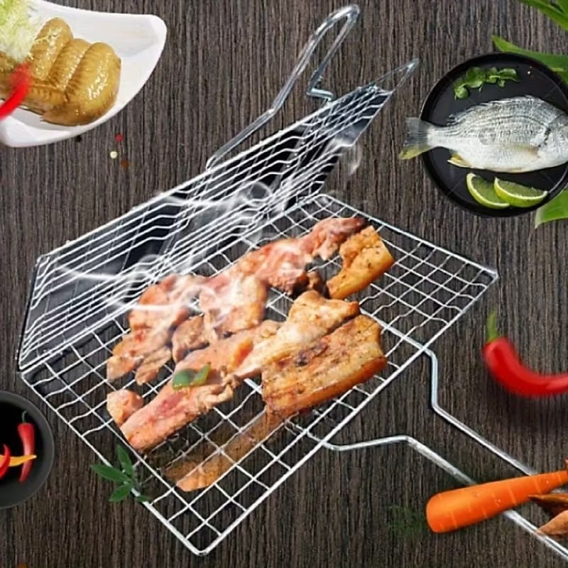 grillkorg &robust metallspatel för kött, biff, räkor &grönsaker, korrosionsbeständigt grillverktyg för utomhusbruk, perfekt för picknick &camping 2026 - $15.99 –P5