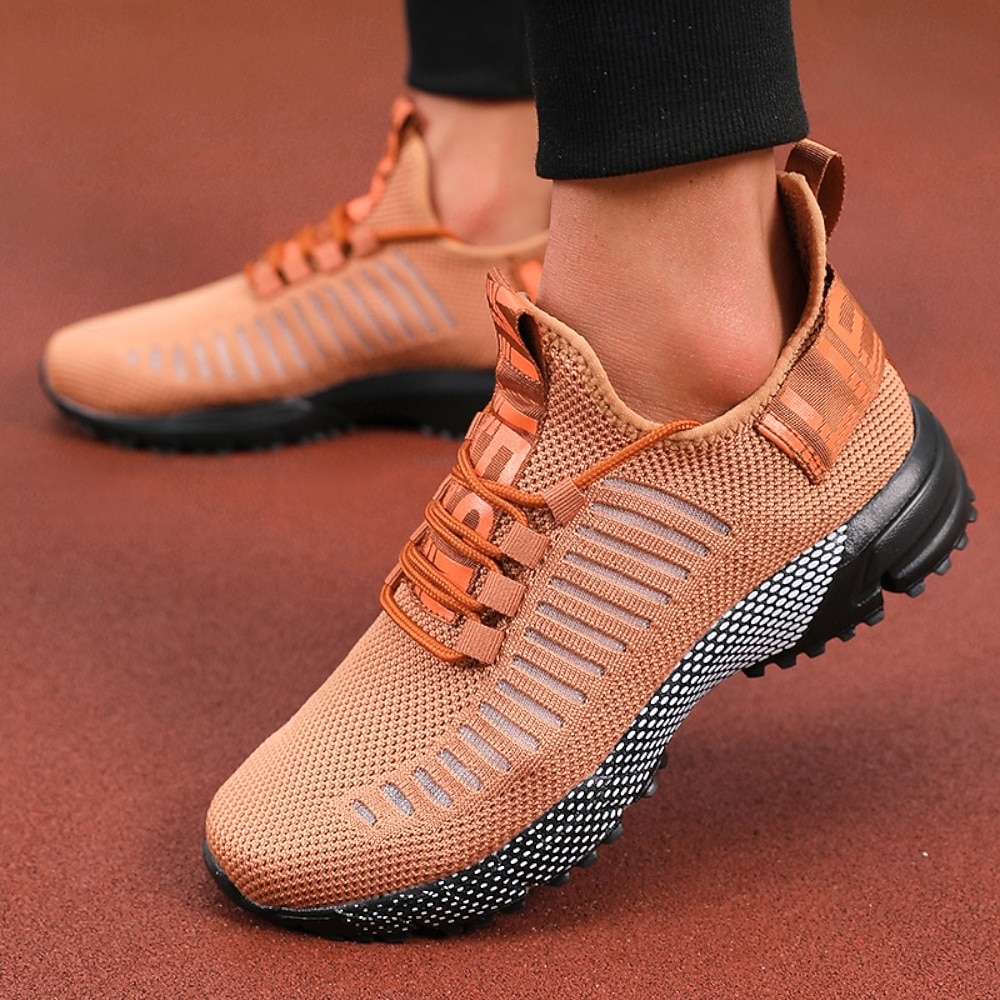 Ljusgröna herrskor i andningsbart mesh, lätta, halkfria terrängsneakers, bekväma träningsskor för promenader, jogging, gym och St. Patrick's Day-kläder 2026 - HUF 13072 –P6
