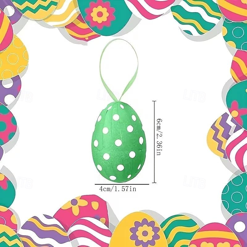 30 sztuk wiszących jajek wielkanocnych - kolorowe papierowe jajka wielkanocne - ozdoby choinkowe na przyjęcie urodzinowe, wystrój domu i do wnętrz 2026 - $23.99 –P3