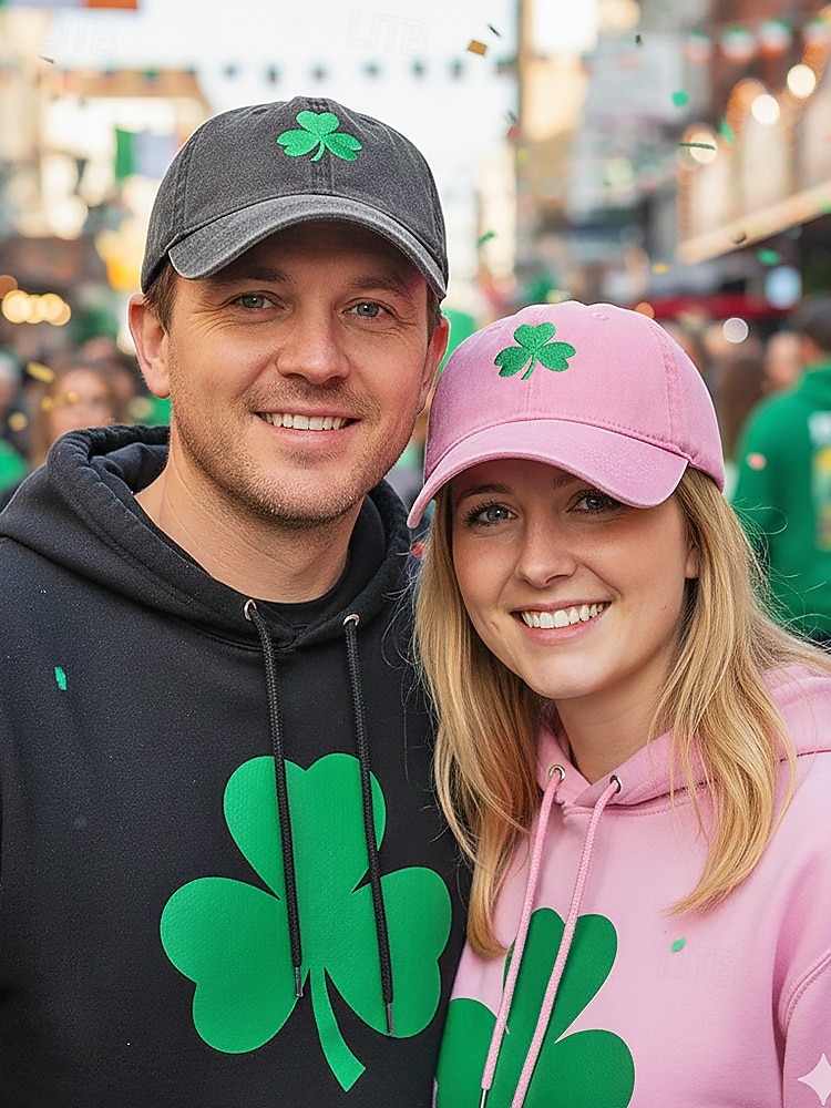 Sombrero de visera de poliéster para hombre con peluca sintética colorida, disponible en varios colores, perfecto para el Día de San Patricio, carnaval y ocasiones festivas. 2026 - $11.99 –P2