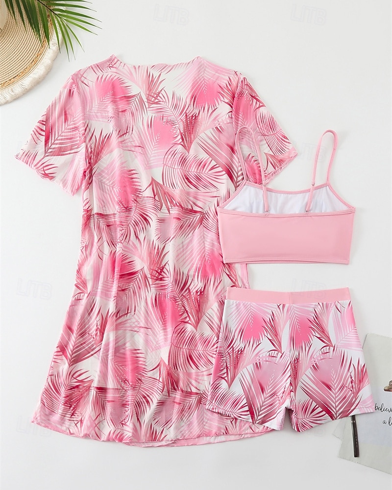 בגדי ריקוד נשים סטים של ביקיני בגד ים ביקיני גבוה עם מותן מרופד טרופי הגנת UV גמישות גבוהה ללא שרוולים בגדי ים גלישה צלילה שנרקול קיץ 2026 - $26.99 –P3