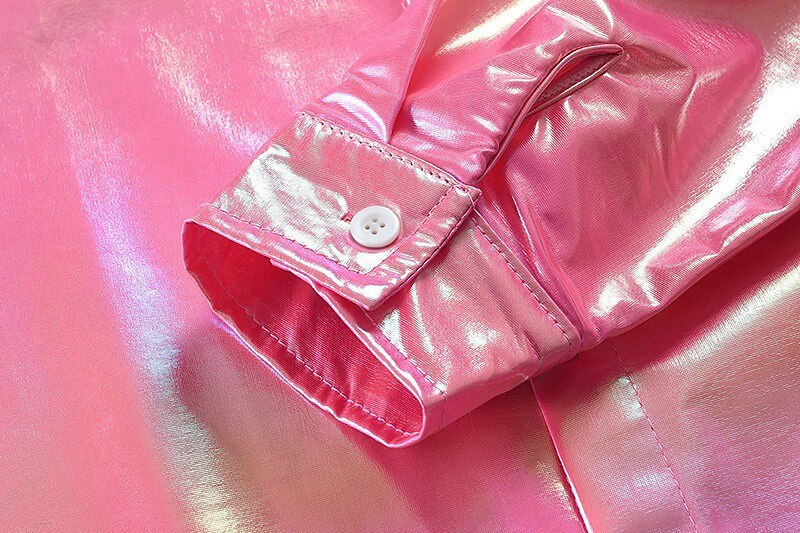 Retrò Vintage Anni '80 Camicia Disco Vernice in lattice lucido Metallico Costume Per uomo Halloween Carnevale Parata dell'Orgoglio Mese dell'orgoglio Adulti Camicia Estate del 2026 a $44.99 –P5