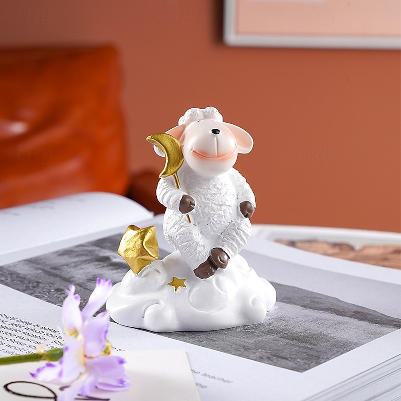 Ramadan Eid White Sheep on Cloud Resin Decor – Cute Eid al-Fitr Tabletop Ornament, Perfect for Ramadan Kareem Gifts, Home Decor, and Party Display 2026 - $14.99 –P3