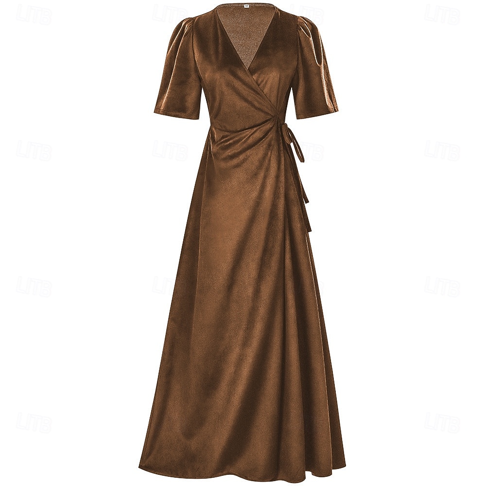 Anni Ruggenti Anni 1920 Lunghezza al pavimento Vestito Lunghe Il grande Gatsby Linea ad A Scollo a V Costume Per donna Natale Carnevale Feste Formale Cocktail party Adulti Vestito Inverno del 2026 a $38.99 –P10