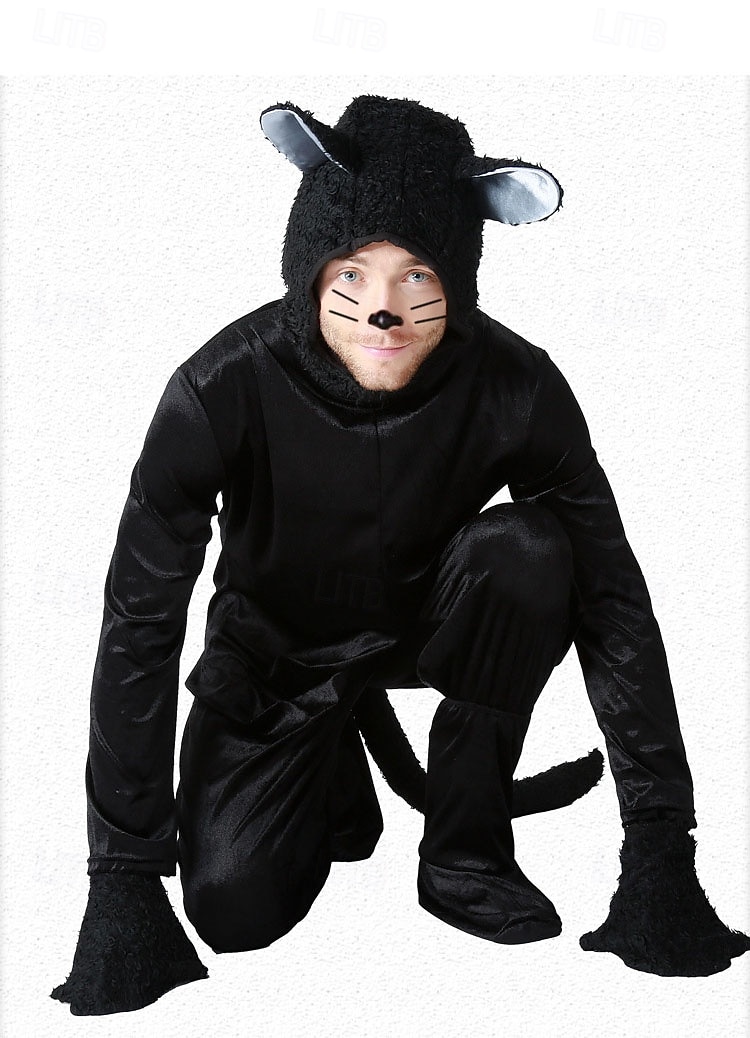 Kigurumi-pysjamas Fancy kostyme Onesie-kostyme Dyremønster Katt Varm søt stil Behagelig Med hette Fleece Voksne Herre Dame Karneval Påske Fest Ytelse homewear Kle deg opp 2026 - $57.99 –P3