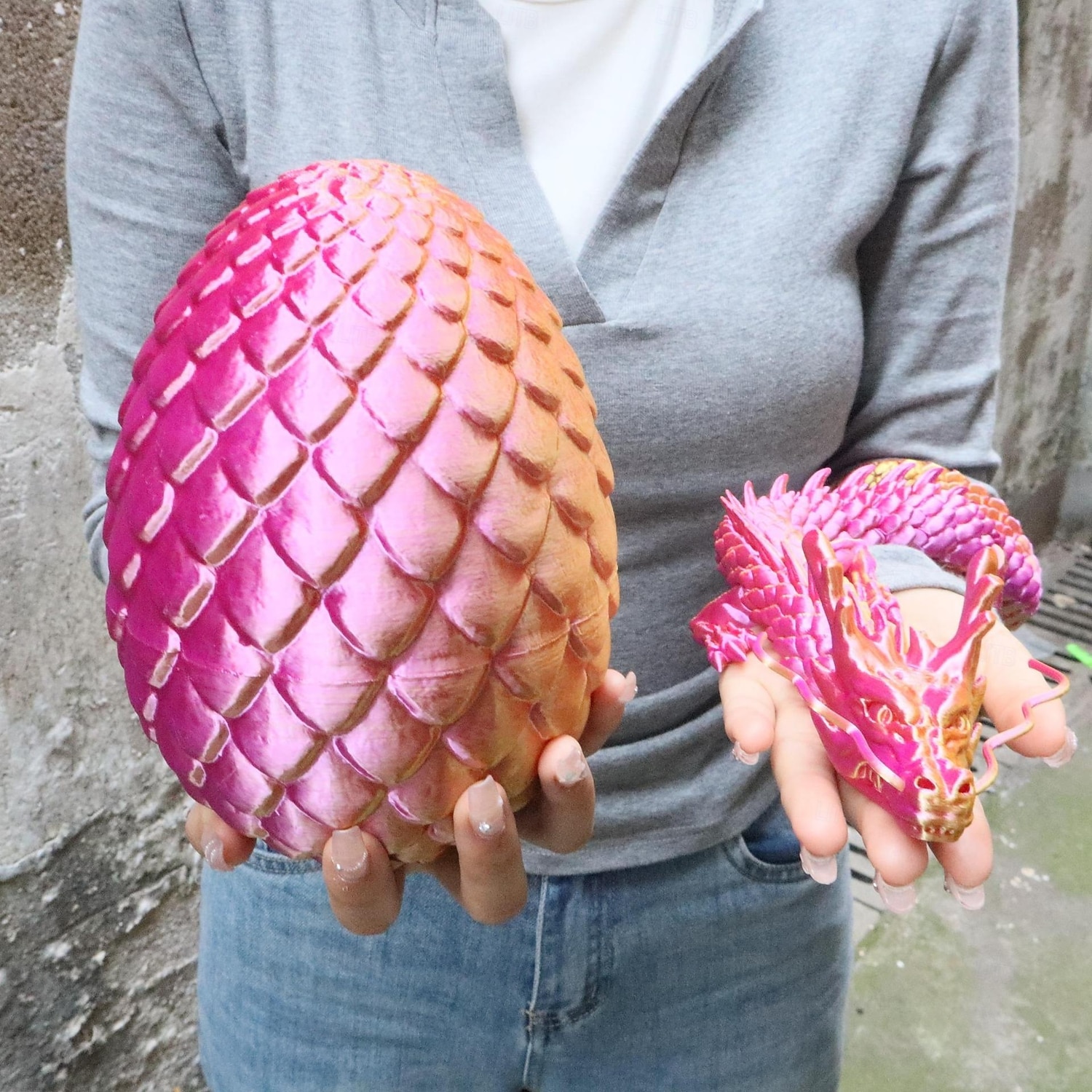 Large 3D Printed Dragon with Easter Egg,Big Articulated Dragon Fidget Home Decor, Desk Pet, Christmas Birthday Gift 2026 - $28.99 –P2