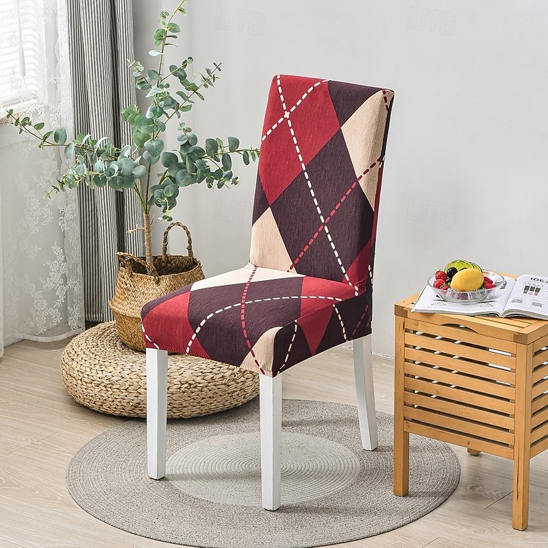 Capa protetora para cadeira de jantar, super ajustável, elástica, removível e lavável, com assento curto, ideal para salas de jantar de hotéis, cerimônias, banquetes e festas de casamento. de 2026 por $13.49 –P7