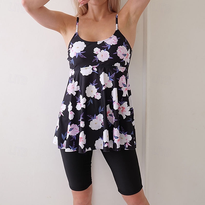 Dámské Plavky 2 ks Tropický vzhled Ultra lehký (UL) Elastický Bez rukávů Plavky Surfování Šnorchlování Léto 2026 - $21.99 –P15