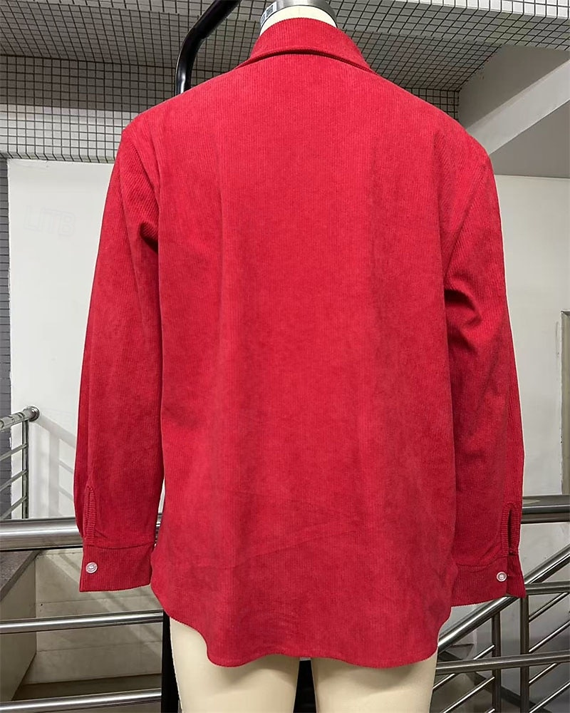 Mulheres Camisa Social Blusa Tops elegantes Franzido Patchwork Botões Côr Sólida Tecido Elegante Vintage senhoras Manga Longa Colarinho de Camisa Tops regulares Diário Trabalho Feriado Rosa Vermelho de 2026 por $34.99 –P3