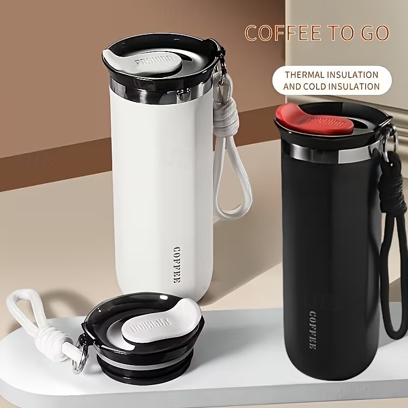 Mug isotherme en acier inoxydable de 350 ml et 500 ml – étanche, réutilisable et avec couvercle, convient aux boissons chaudes et froides, cadeau idéal pour hommes et femmes, cadeau parfait pour les de 2026 ? $16.99 –P9