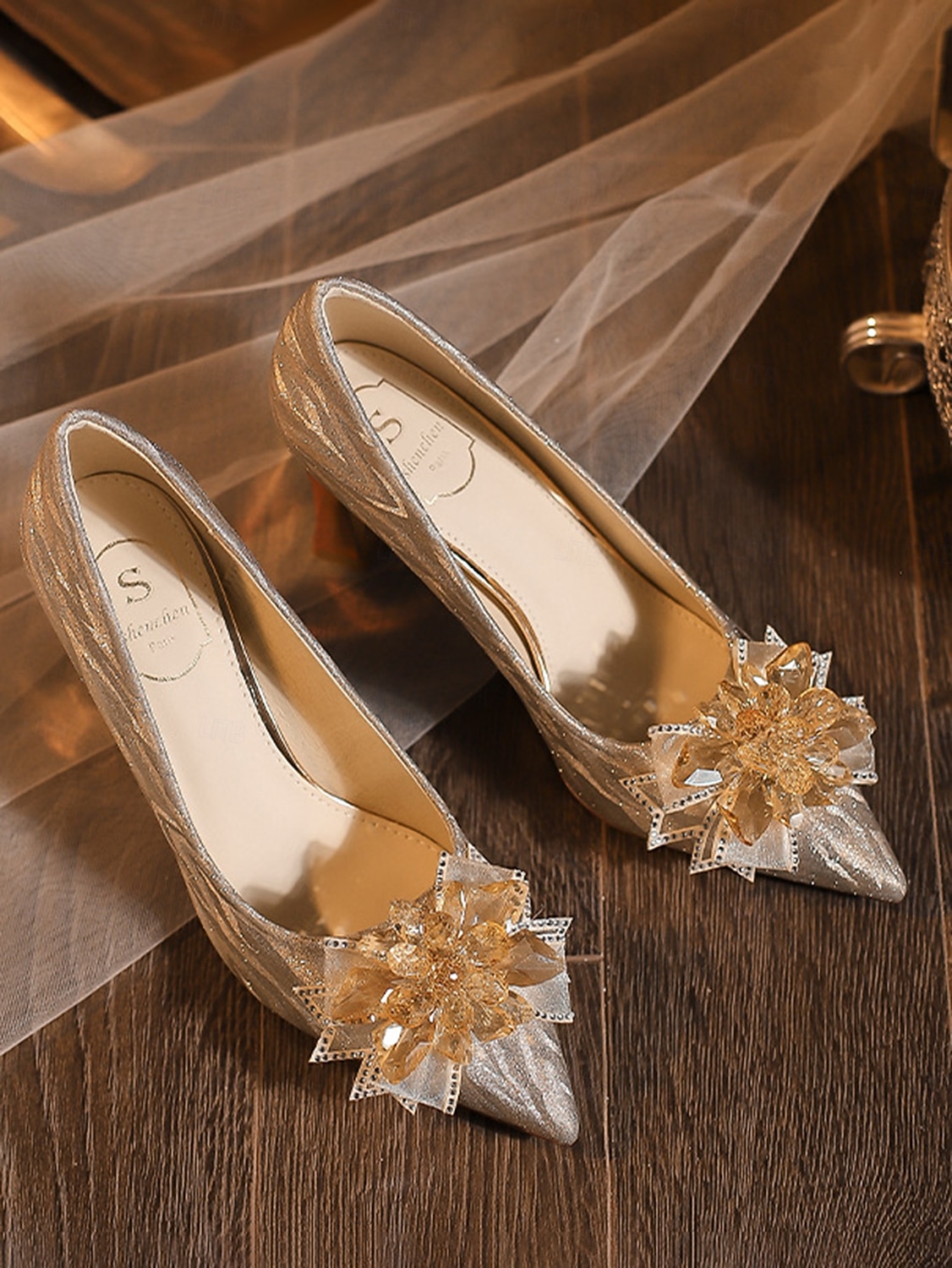 Women's Elegant Block Heel Pumps with Floral Embellishment, Comfortable Formal Shoes for Mother of the Bride at Church Weddings 2026 - $46.99 –P3
