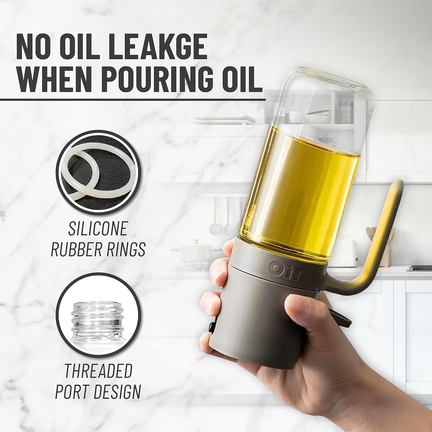 Oil Sprayer Kitchen Gadget for Cooking High Borosilicate Glass Oil Sprayer Mister 250ml Olive Oil Spray Bottle for AirFryer Salad BBQ Kitchen Baking Roasting Dark Gray 2026 - $19.99 –P4