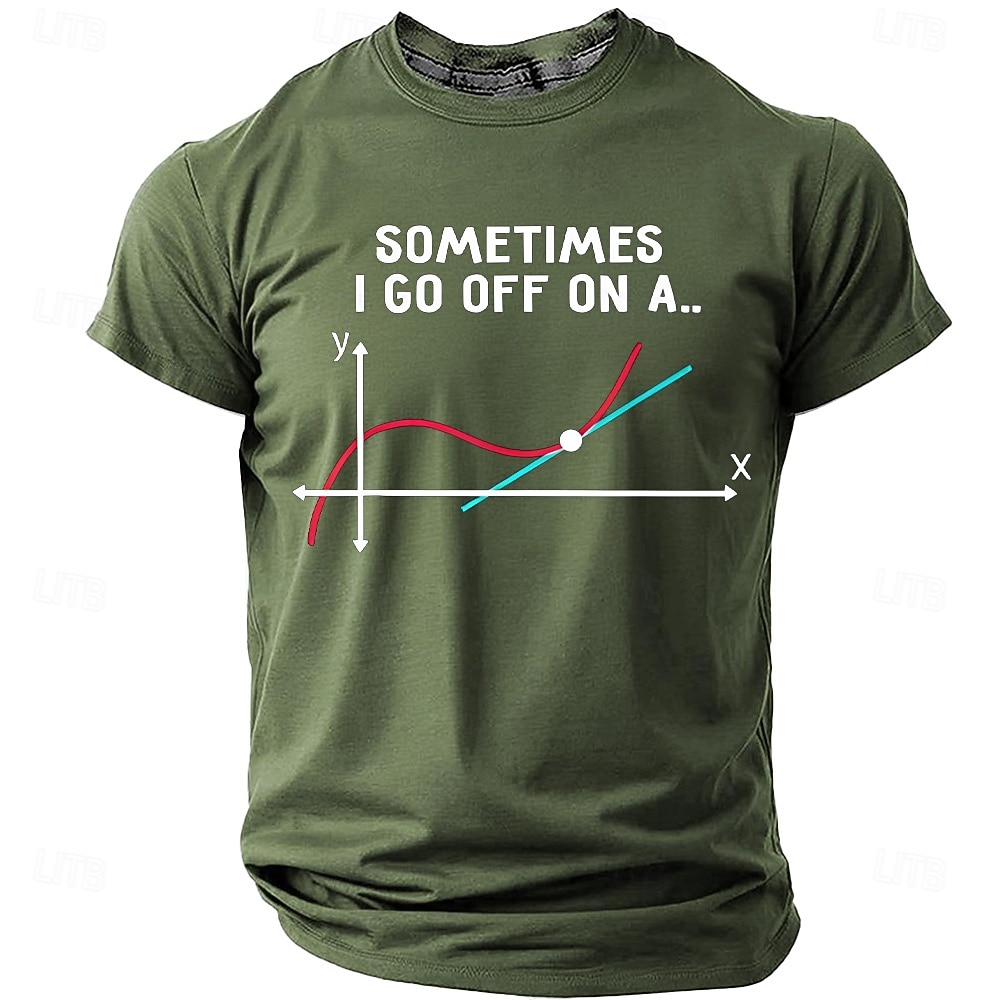 Funny Math T Shirt Sometimes I Go Off On A Tangent Pun Science Geek Nerd Teacher Student Black Graphic Tee Clothing Apparel S M L XL XXL XXXL 2026 - $21.99 –P2