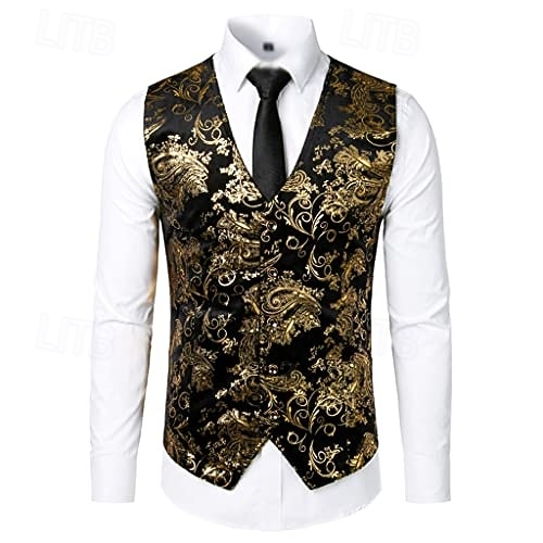 Discotecă Anii 1980 Γιλέκο Fără mâneci Disc Jacquard Costume de fancy Bărbați Costum de carnaval Mascaradă Club Parada Mândriei Luna Mândriei Adulți Vestă 2026 - $50.99 –P3