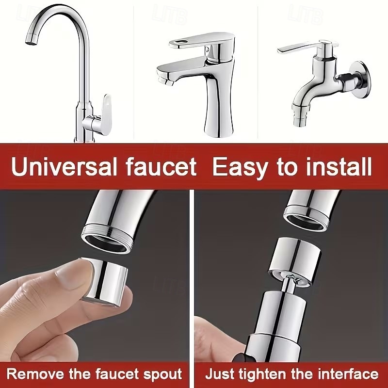 360° Rotating Kitchen Faucet Extender, Multi-Mode Water Flow Sprayer Attachment, Splash-Proof Water Saving Faucet Aerator with Extension Hose 2026 - €13.11 –P9