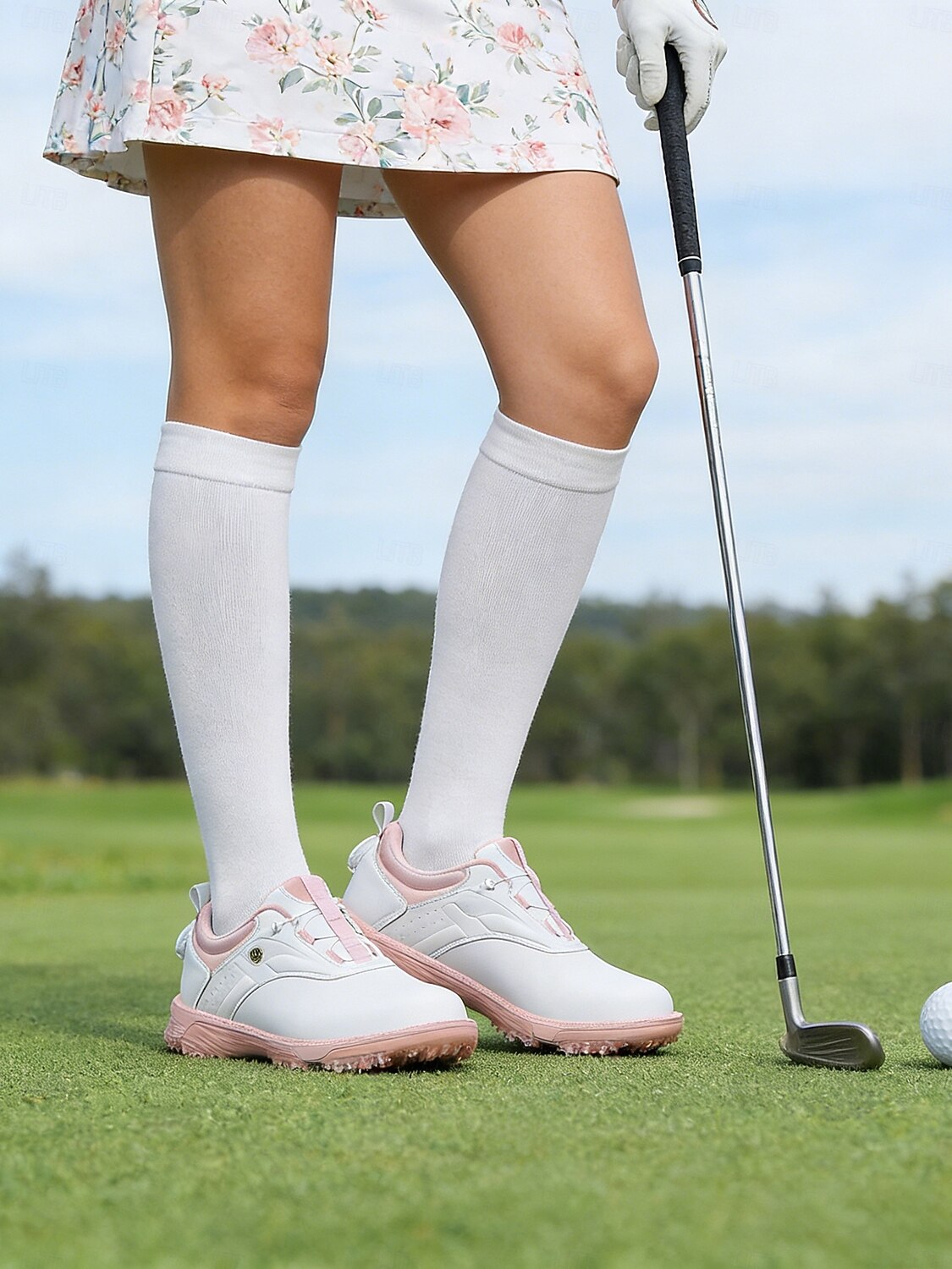 Women's Golf Shoes - White & Pink Stylish Athletic Sneakers with Non-Slip Sole, Cute Preppy Style for Female Golfers, Perfect for Golf Courses, Casual Outdoor Activities & Daily Wear 2026 - $89.99 –P3