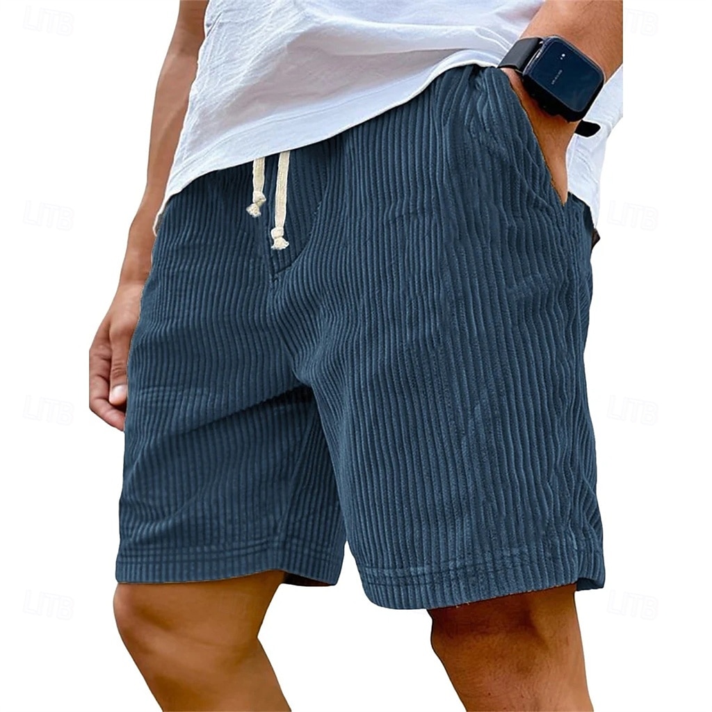 Bărbați Pantaloni Scurți Pantaloni scurți casual Pantaloni scurți din velur Cordon Talie elastică Culoare solidă Confort Lungimea genunchiului Zilnic În aer liber Haine de strada Vacanță Modă Negru 2026 - $18.99 –P9