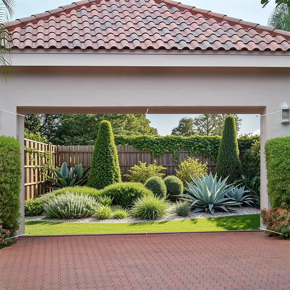 Tampa da porta da garagem Grande pendurado Árvore Rústico 3D De Festa Exterior Fundos de fotografia Porta de Entrada Decoração de casa de 2026 por $49.99 –P1
