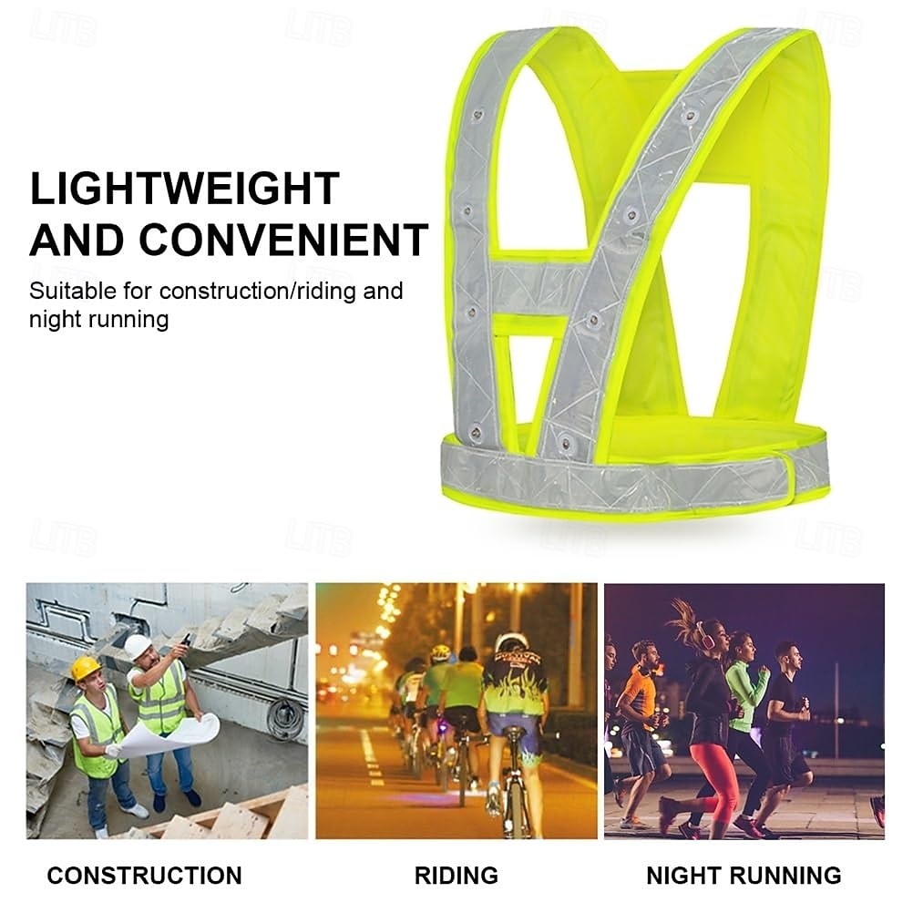trafikksikkerhetsvest led refleksvest refleksvest med høy synlighet sykling konstruksjon sanitær sikkerhetsvest 2026 - $21.99 –P1
