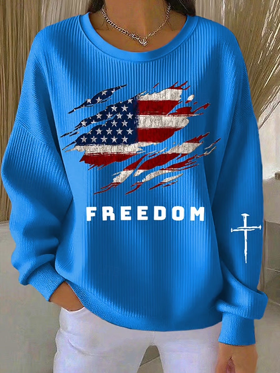 Mujer Pullover Estampado Graphic Letra Cálido Clásico Casual Manga Larga Cuello Barco Tops regulares Casual Hogar Calle Azul Piscina Negro Blanco Rojo Beige Primavera Otoño Invierno 2026 - $29.99 –P3