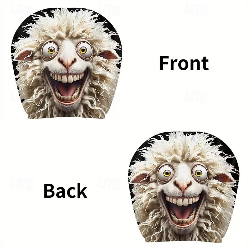 2 יחידות כיסויי משענות ראש לרכב עם הדפסה מצוירת של חיות חמודות, ללא מילוי, אביזרי פנים לרכב, כיסויי משענות ראש אוניברסליים לרכב, קישוטי פנים לרכב, מתאים לשימוש בכל מזג אוויר ללא מילוי 2026 - $8.99 –P26